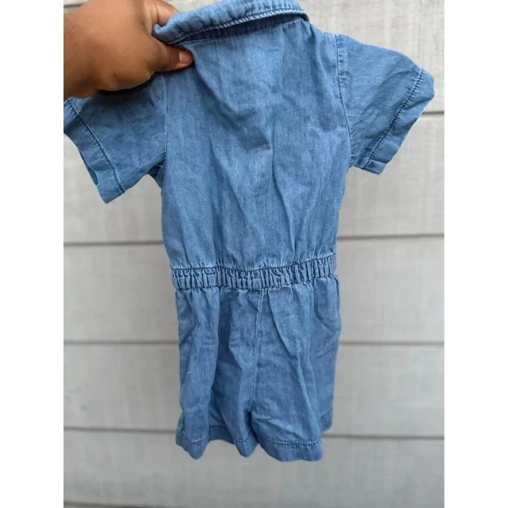 Female kids -Style Denim Romper – Size 4T